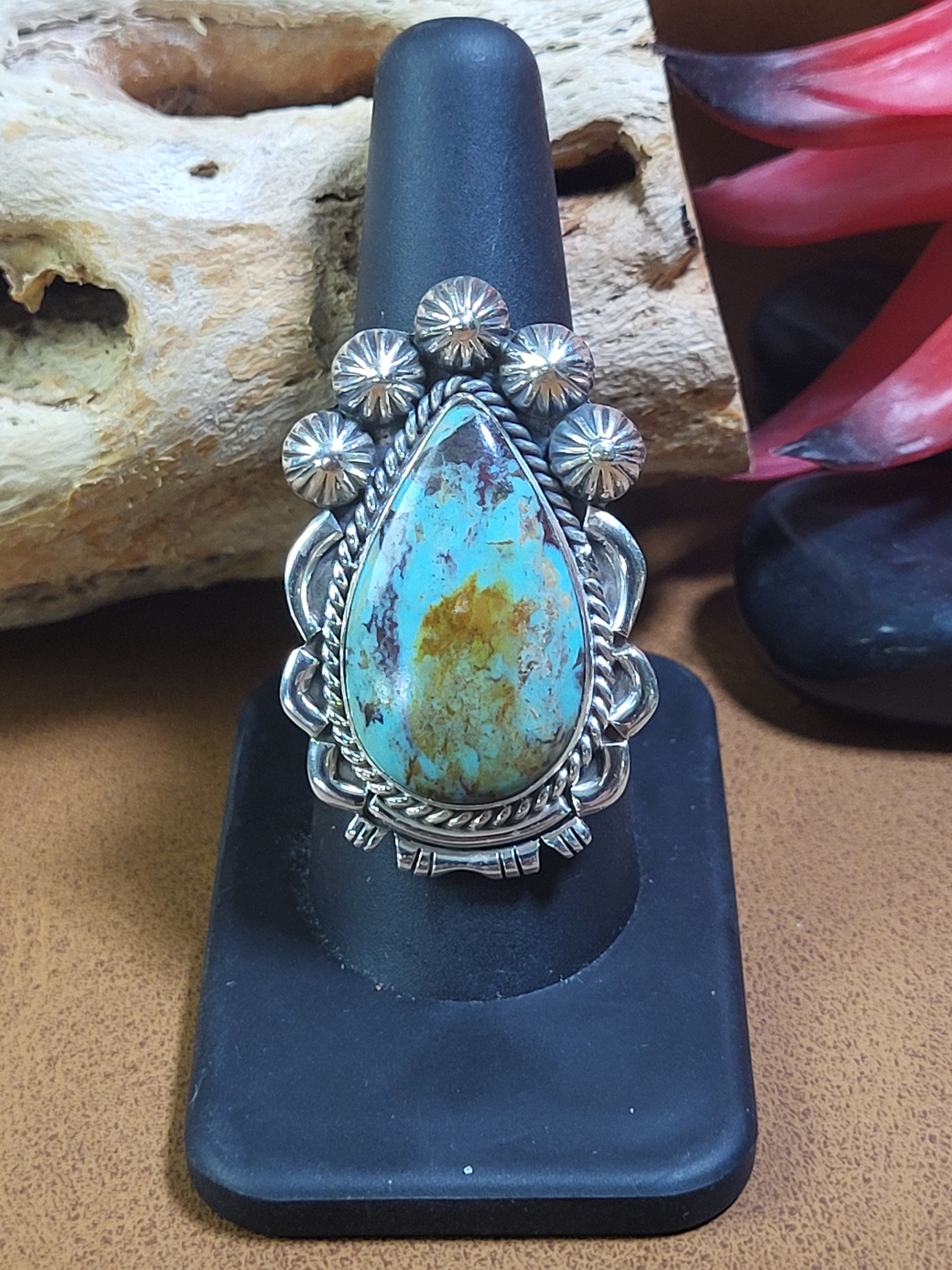 Natural Kingman Turquoise Ring 925 Sterling Silver – The Collective ...