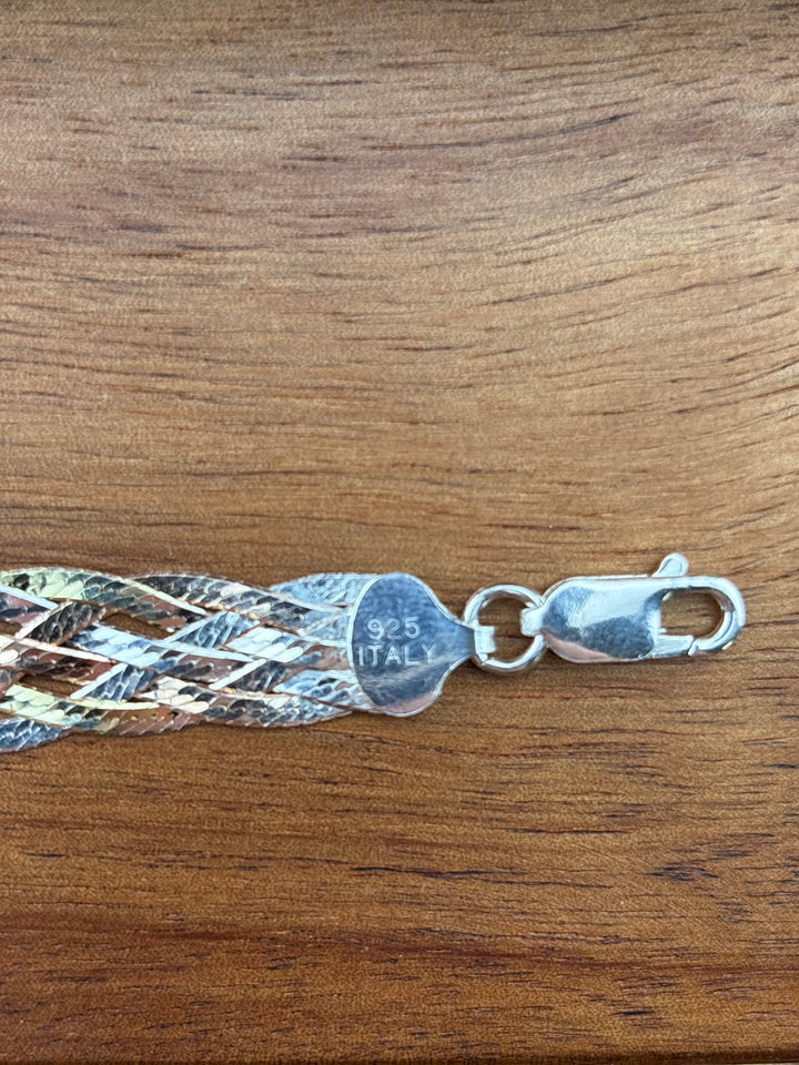 925 Sterling Silver 18 inch Herringbone Necklace