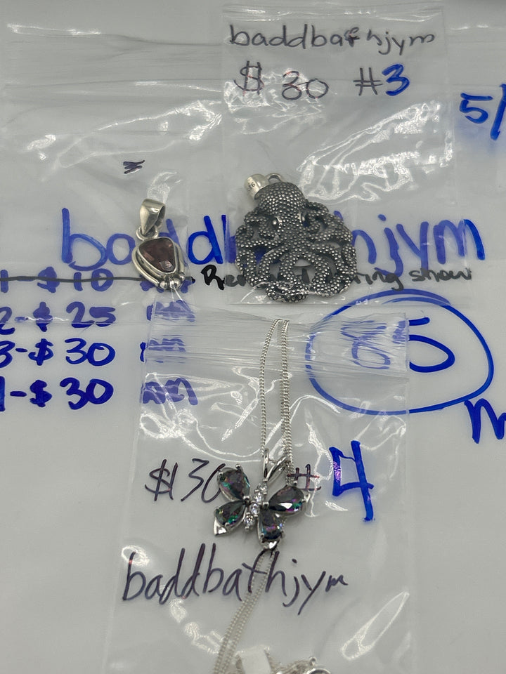 RESERVED FOR: baddbafhjym - 5/21/2025 tiktok Live Show - 3 Sterling Silver Items