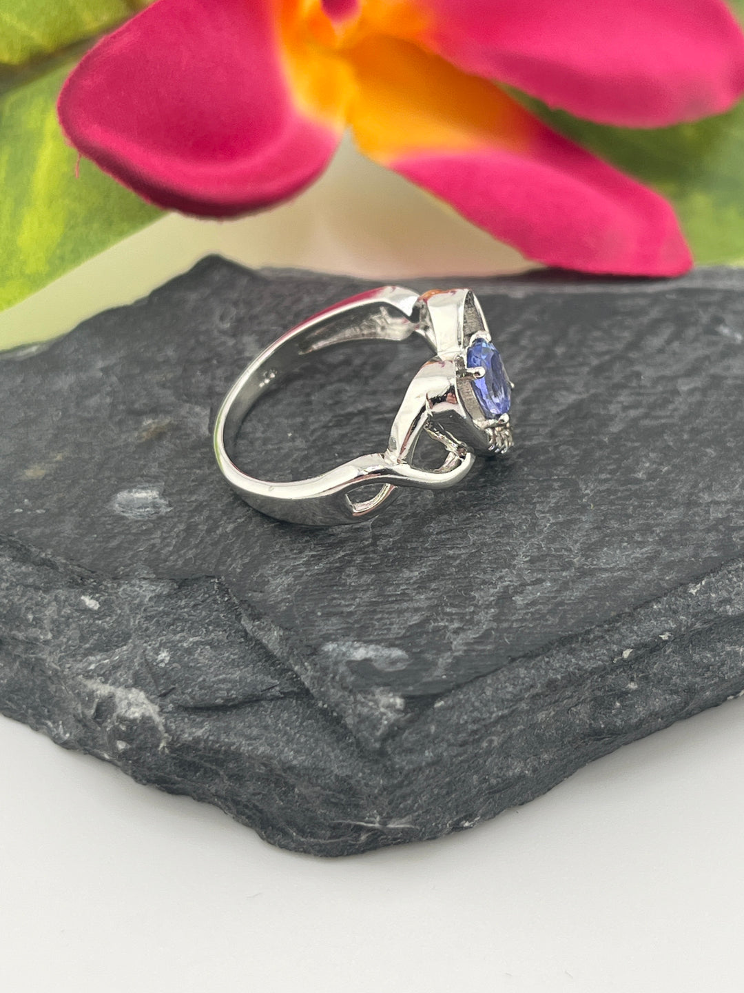 Blue Sapphire and 925 Sterling Silver Ring