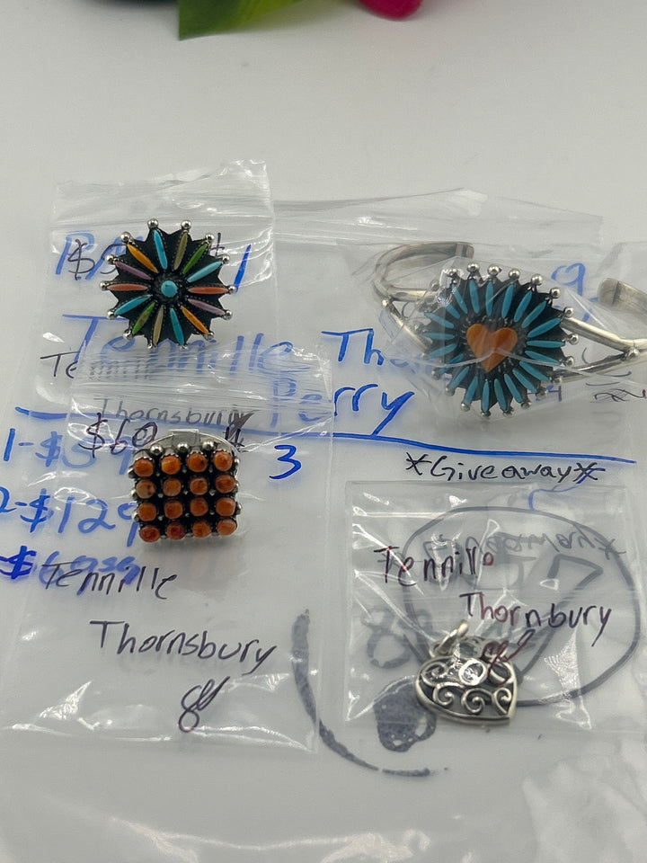 PM SHOW 48HR - RESERVED FOR: Tennille Thornsbury Perry - 9/7/2025 FL tiktok Live Show - 3 Sterling Silver Items