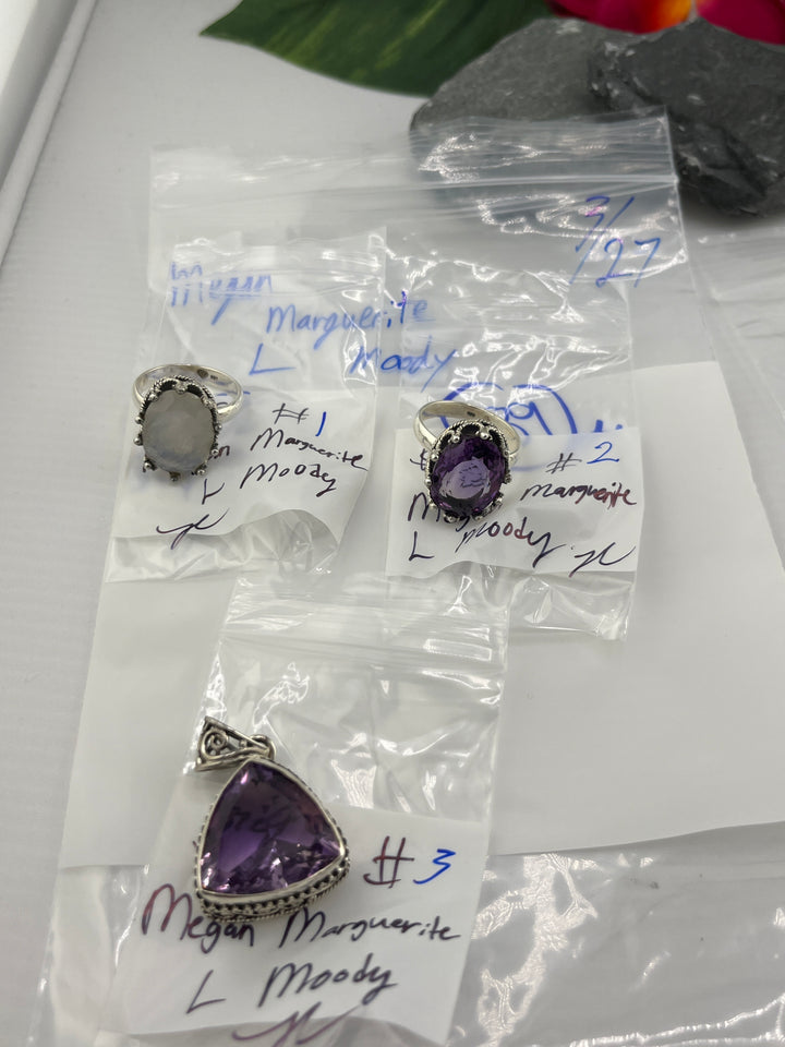 RESERVED FOR: Megan Marguerite L Moody - 3/27/2025 tiktok Live Show -3 Sterling Silver Items