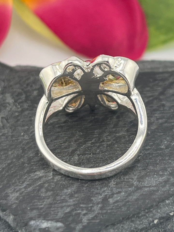 Butterfly Citrine and 925 Sterling Silver Ring