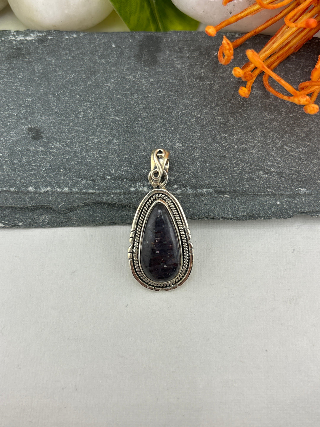 Iolite Sunstone Pendant