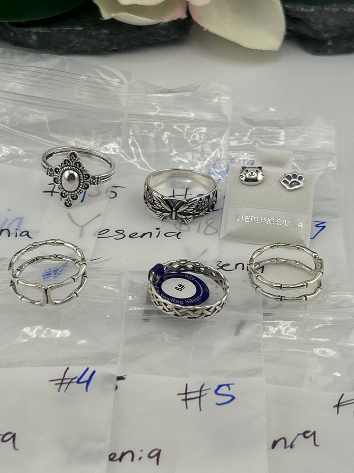 RESERVED FOR: Yesenia - 4/10/2025 tiktok Live Show - 6 Sterling Silver Items