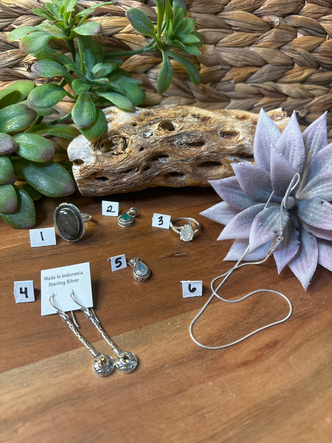 RESERVED FOR: Yellowstary 7/31/24- 6 Sterling Silver Items