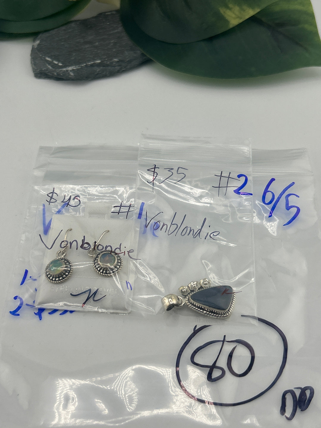 RESERVED FOR: Vonblondie - 6/5/2025 tiktok (48 hr) Reservation Live Show - 2 Sterling Silver Items