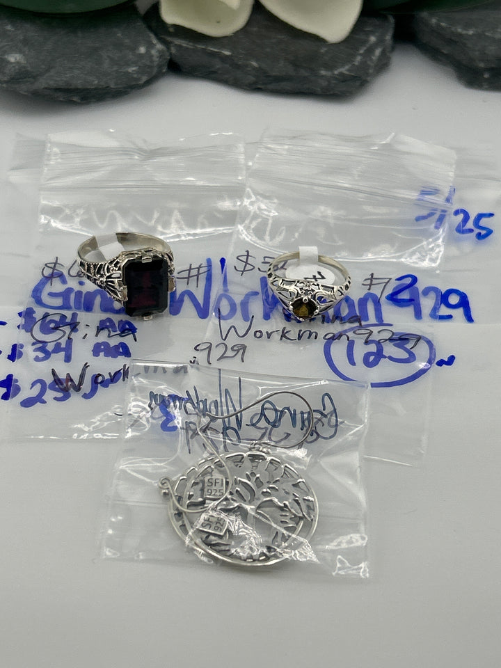 RESERVED FOR: Gina Workman929 - 5/25/2025 tiktok Live Show -3  Sterling Silver Items