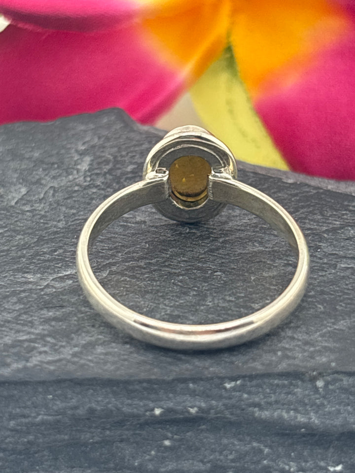 Tourmaline and 925 Sterling Silver Ring Size 10