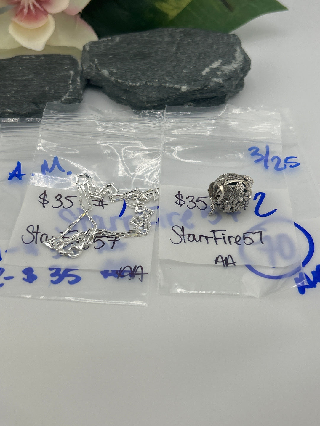RESERVED FOR: StarrFire57  - 3/25/2025 A.M. Live Show - 2 Sterling Silver Items