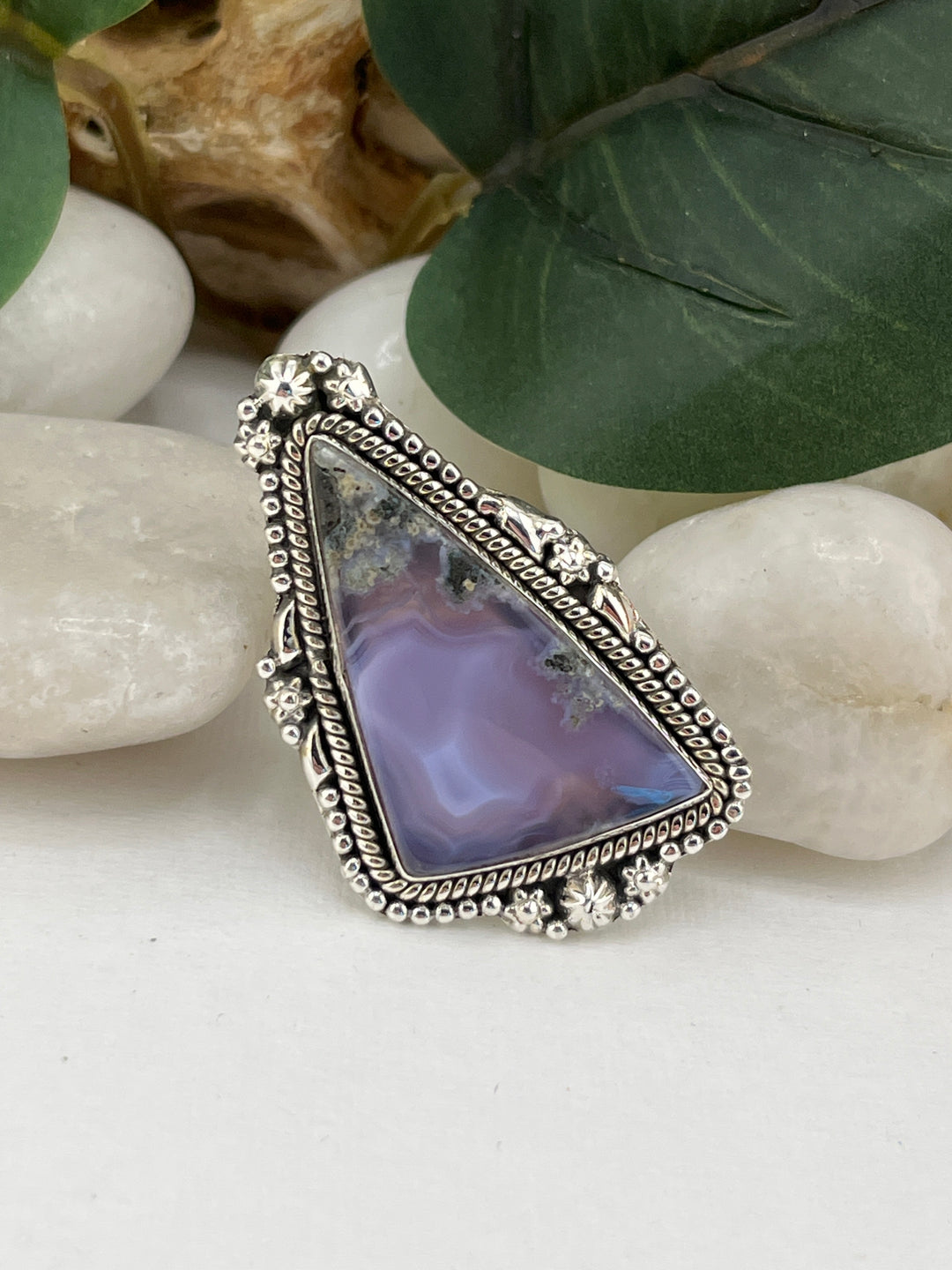 FB Purple Moss Agate Ring