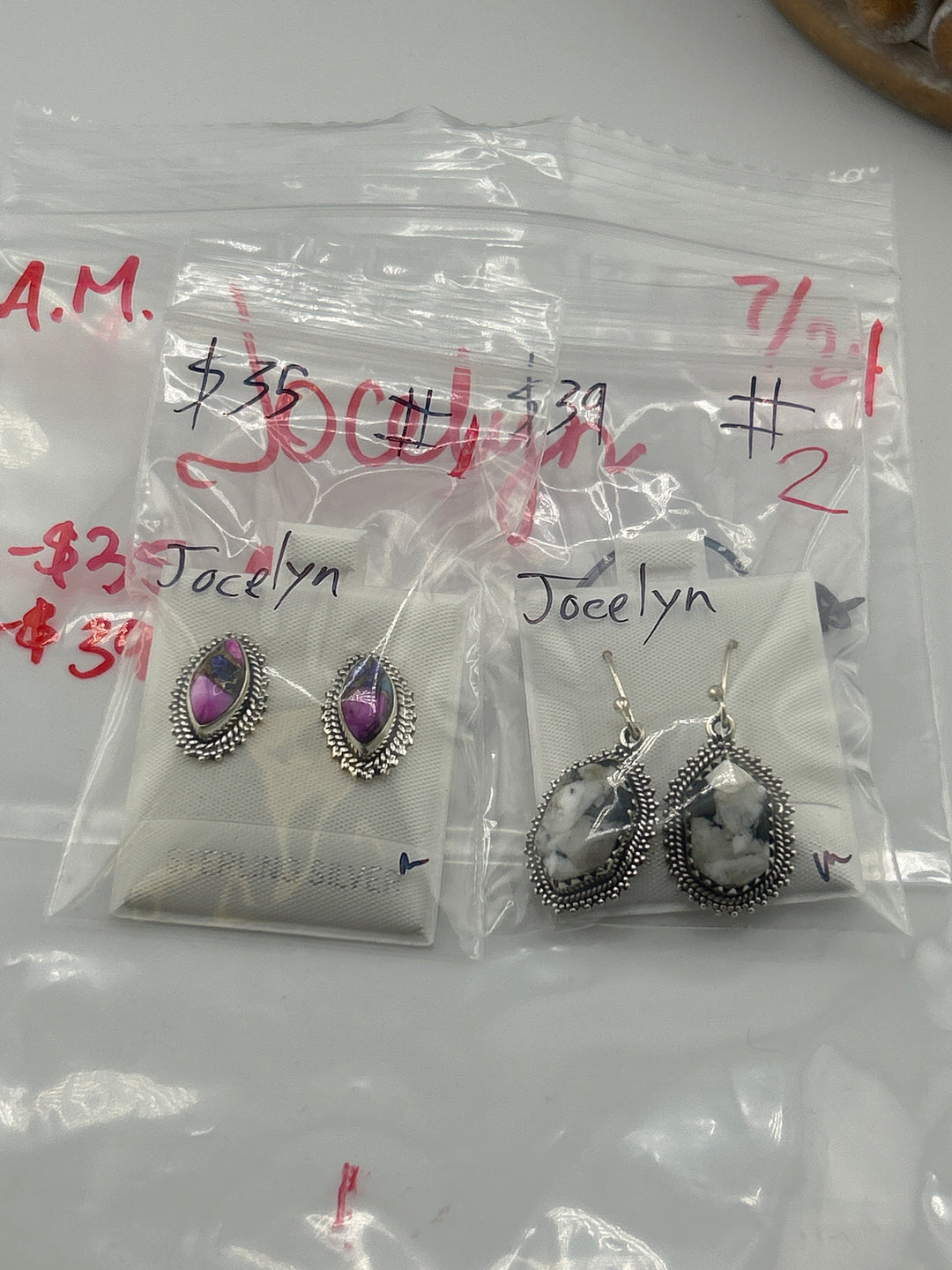 AM SHOW 48HR - RESERVED FOR: Jocelyn - 7/24/2025 FL tiktok Live Show - 2 Sterling Silver Items