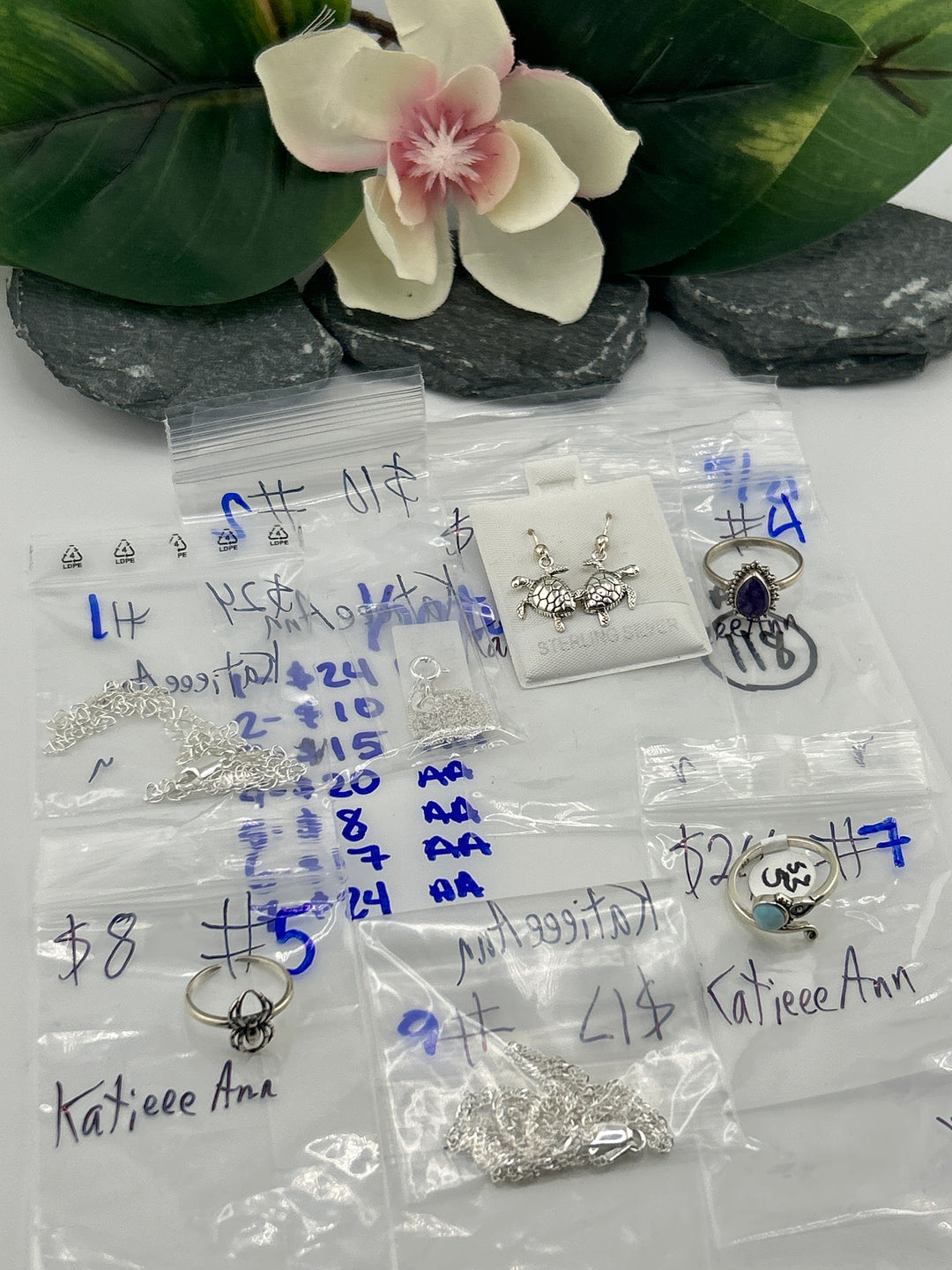 RESERVED FOR: KatieAnn - 5/21/2025 tiktok Live Show - 7 Sterling Silver Items