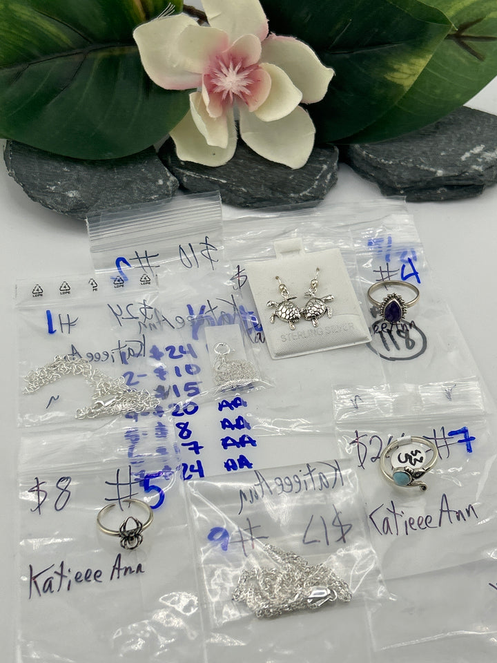 RESERVED FOR: KatieAnn - 5/21/2025 tiktok Live Show - 7 Sterling Silver Items