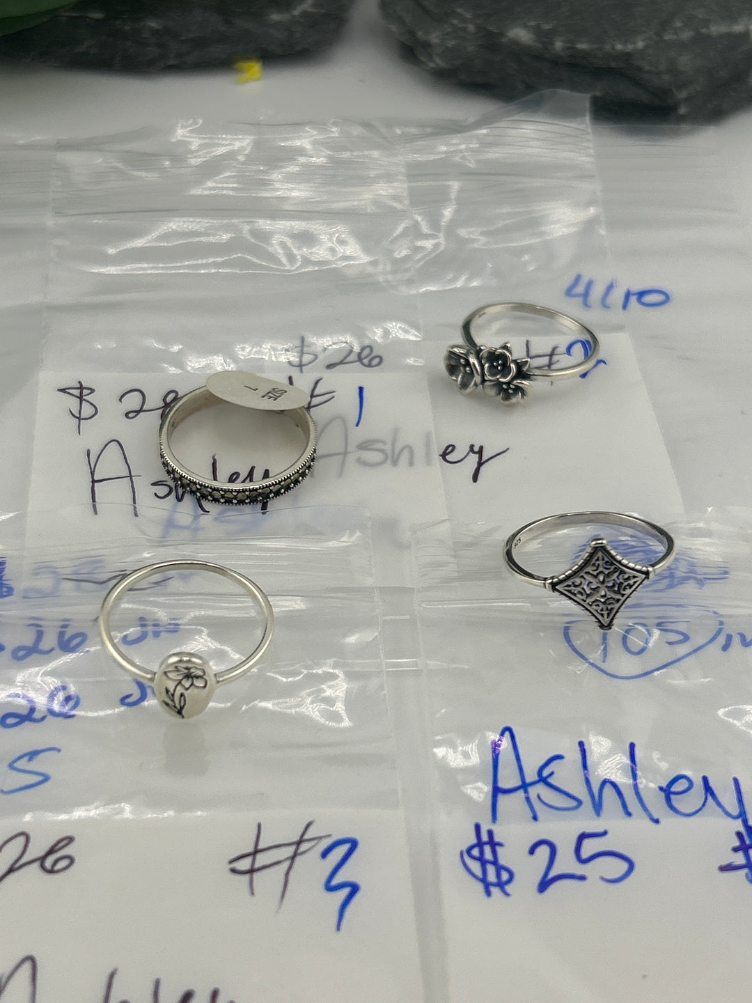 RESERVED FOR: Ashley- 4/10/2025 tiktok Live Show -4 Sterling Silver Items