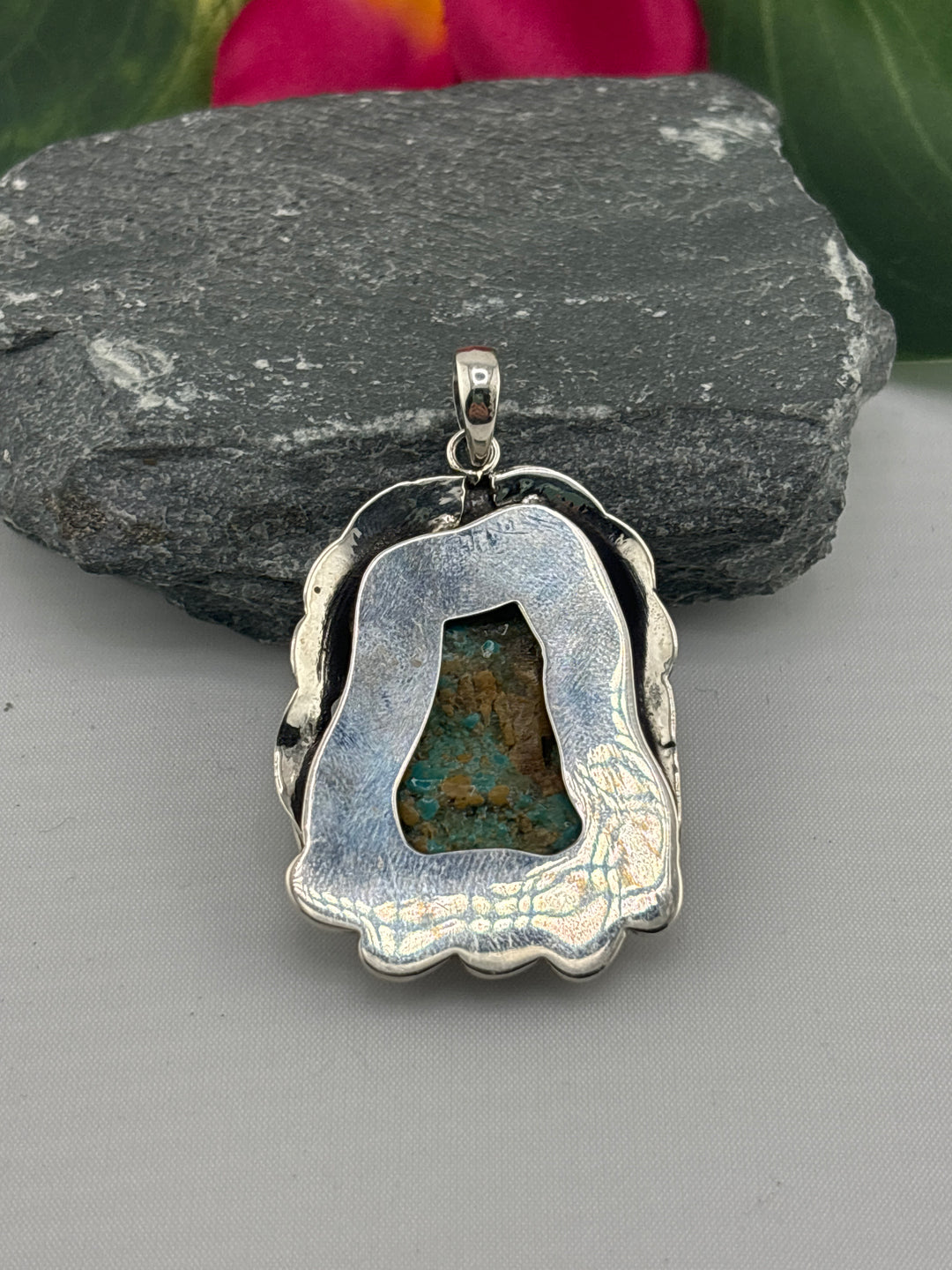 Raw Kingman Turquoise Pendant