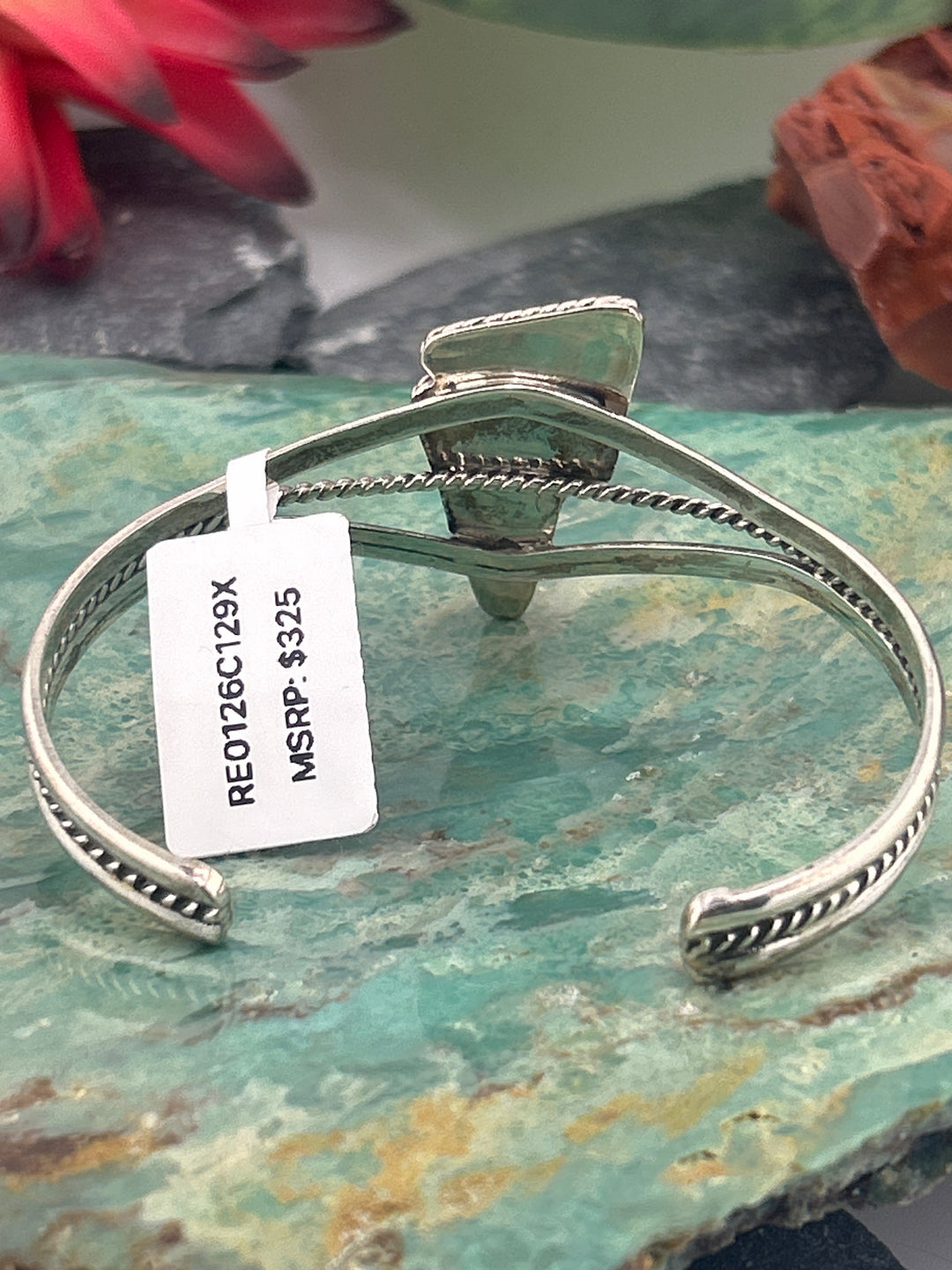 Regie 925 Sterling Silver Multi-stone Lightening Bolt Cuff