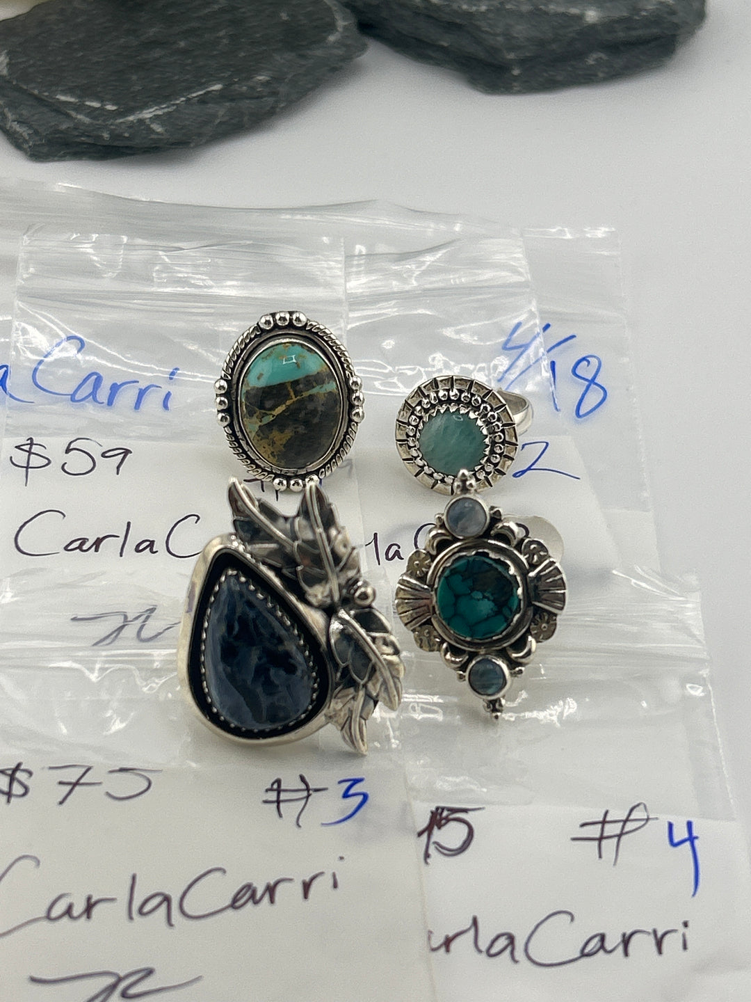 RESERVED FOR: CarlaCarri - 4/18/2025 tiktok Live Show - 4 Sterling Silver Items