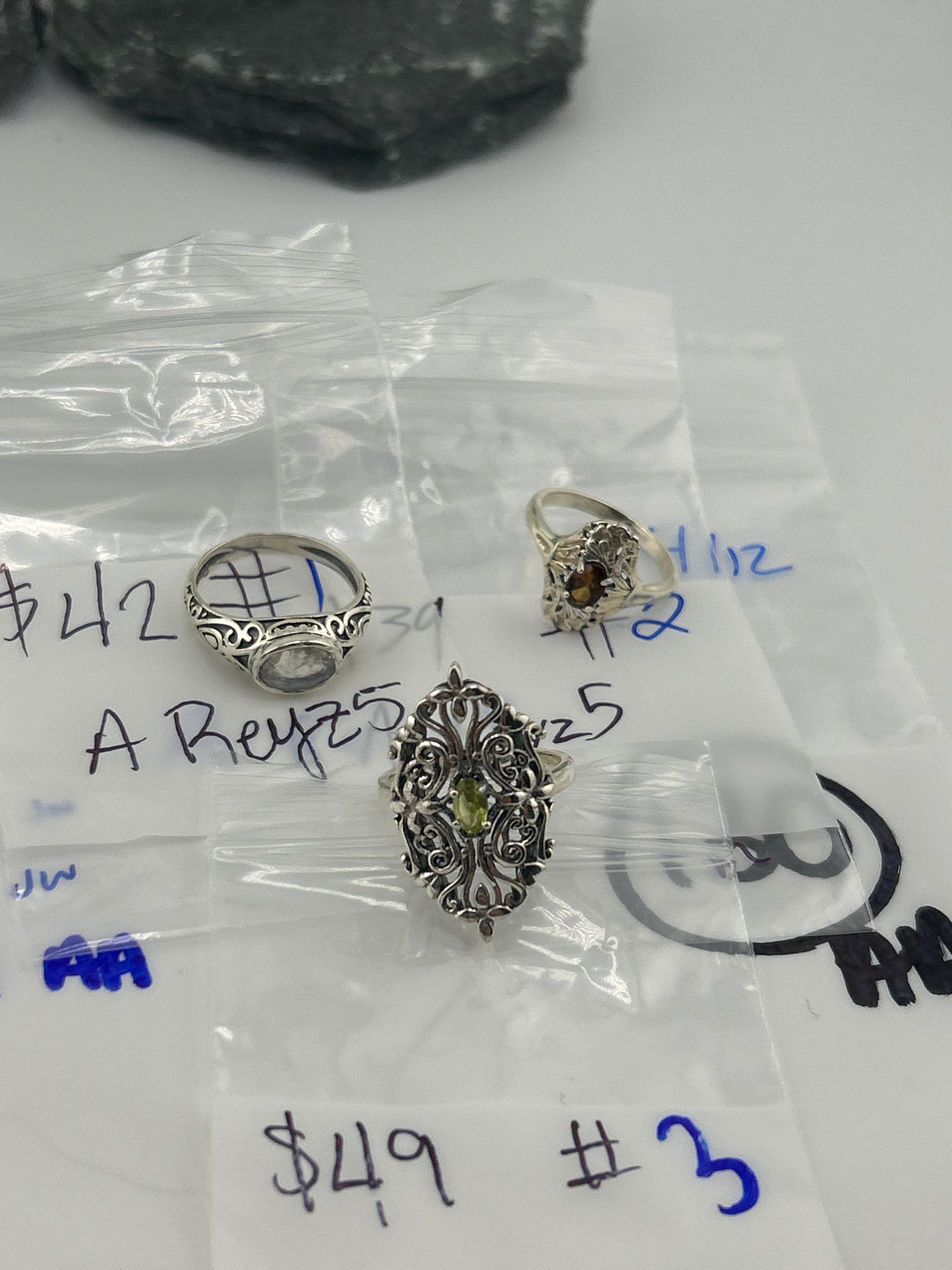 RESERVED FOR: A Reyz5- 4/12/2025 tiktok Live Show - 3 Sterling Silver Items