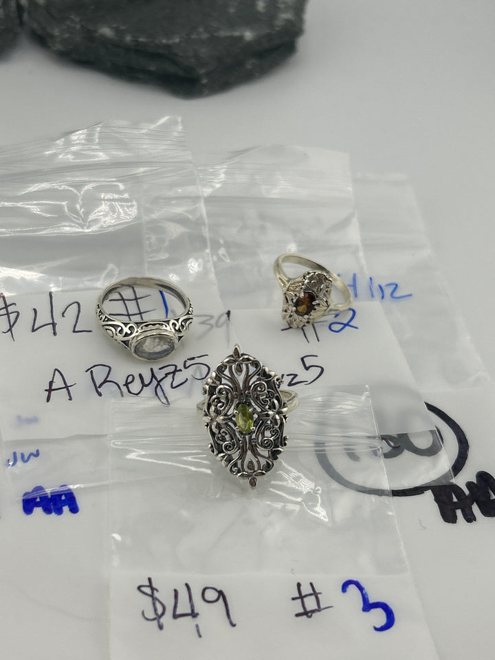 RESERVED FOR: A Reyz5- 4/12/2025 tiktok Live Show - 3 Sterling Silver Items