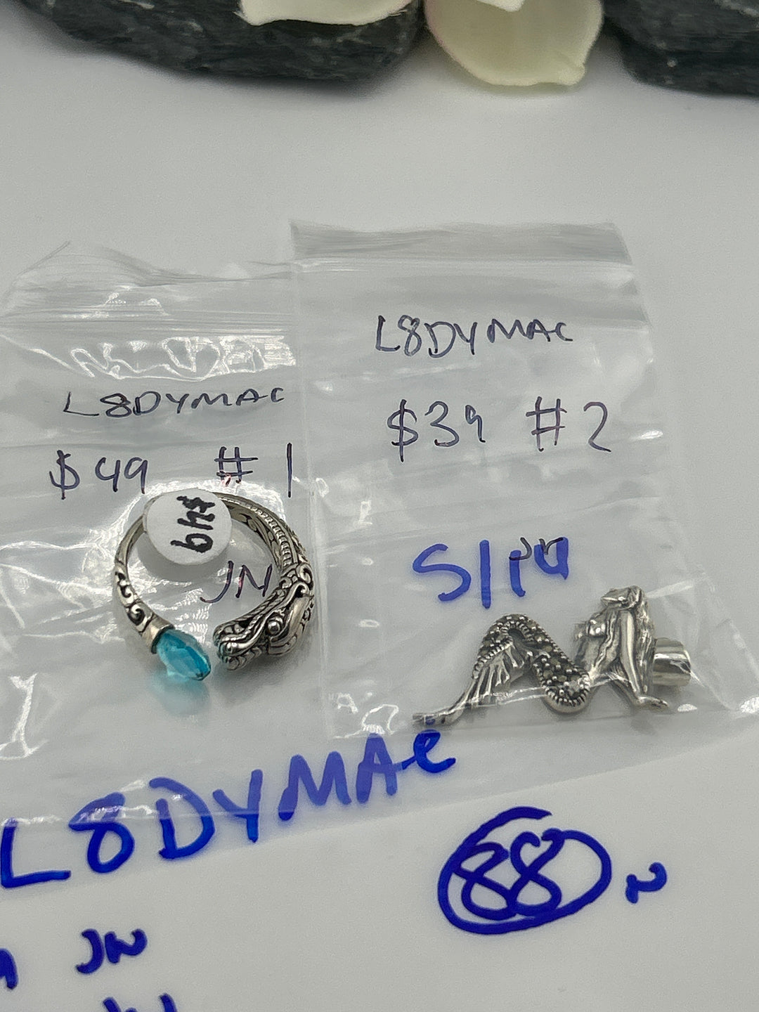 RESERVED FOR: L8DYMAC- 5/14/2025 tiktok Live Show - 2 Sterling Silver Items