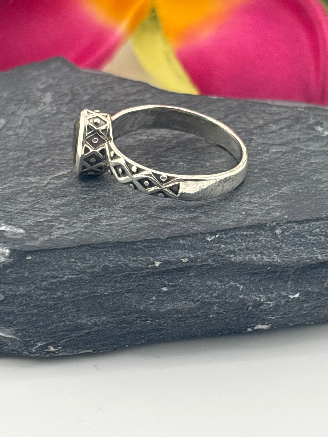 Tourmaline and 925 Sterling Silver Ring Size 6