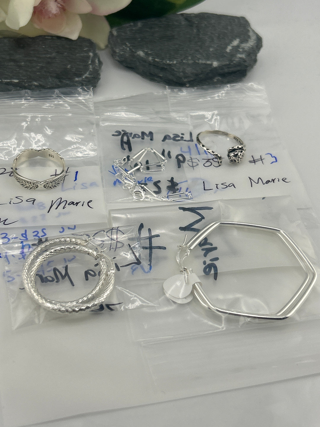 RESERVED FOR: Lisa Marie- 4/10/2025 tiktok Live Show -5 Sterling Silver Items