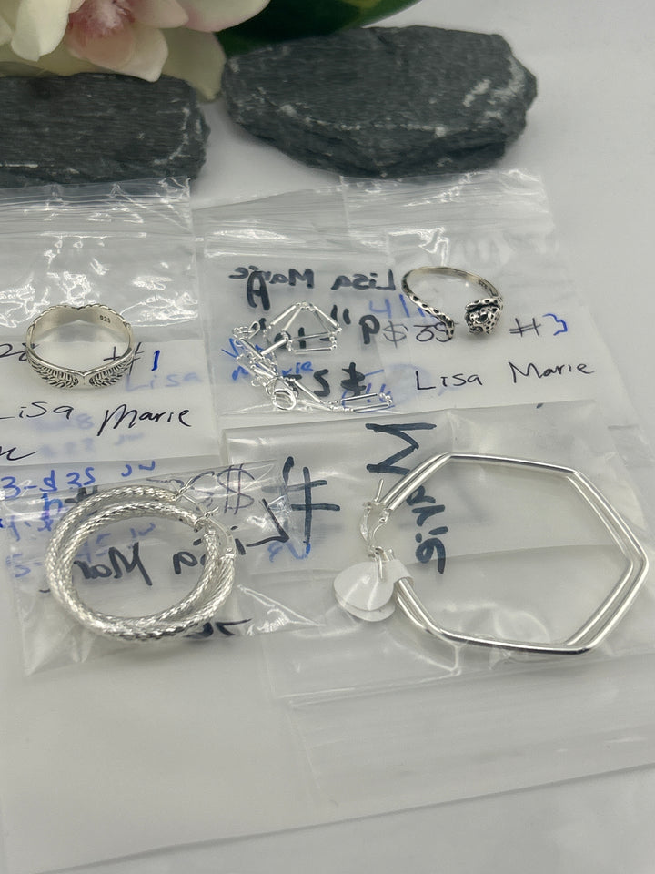 RESERVED FOR: Lisa Marie- 4/10/2025 tiktok Live Show -5 Sterling Silver Items
