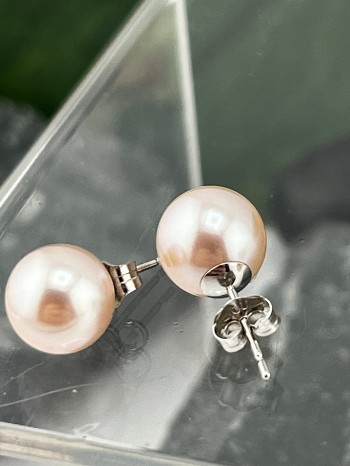14K Gold Pearl Earrings