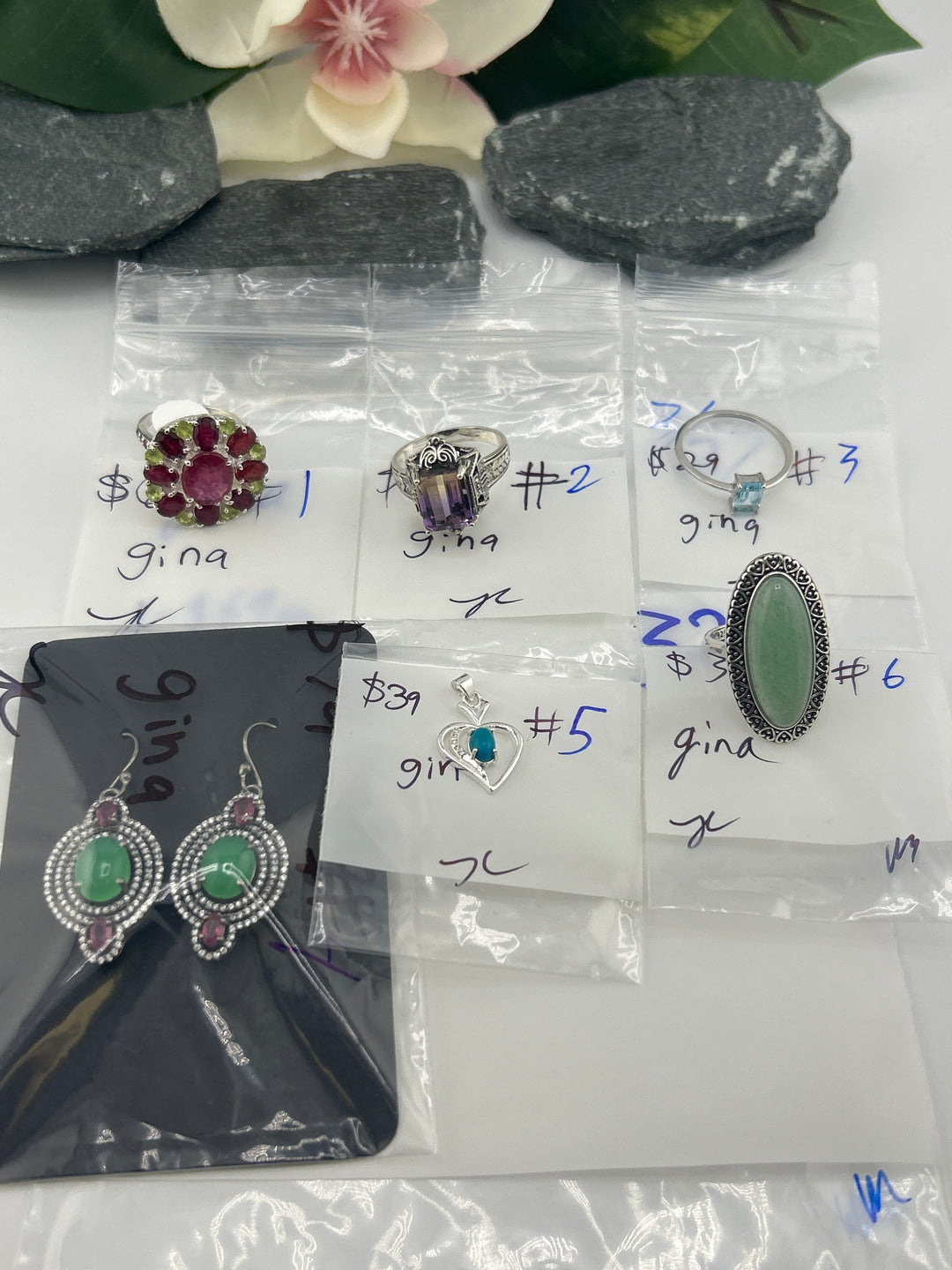 RESERVED FOR: gina - 3/27/2025 tiktok Live Show - 6 Sterling Silver Items