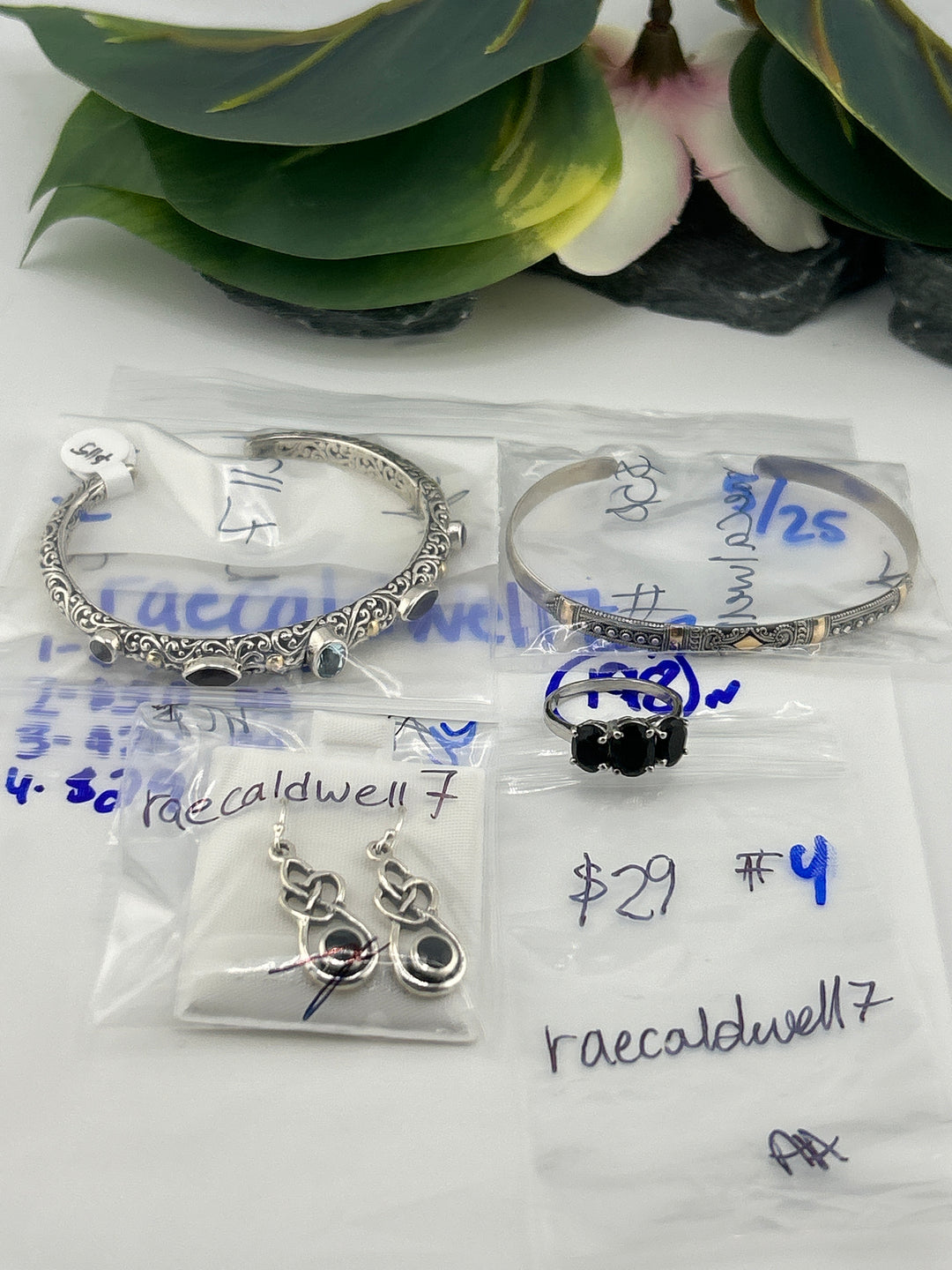 RESERVED FOR: raecaldwell7 - 5/25/2025 tiktok Live Show -4  Sterling Silver Items