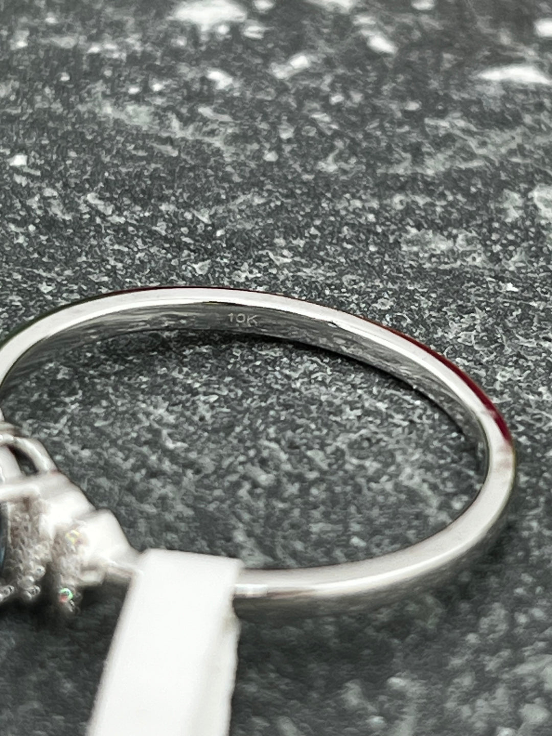 10K Gold London Blue Topaz and Diamond Ring