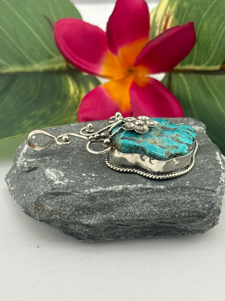 Raw Kingman Turquoise Pendant