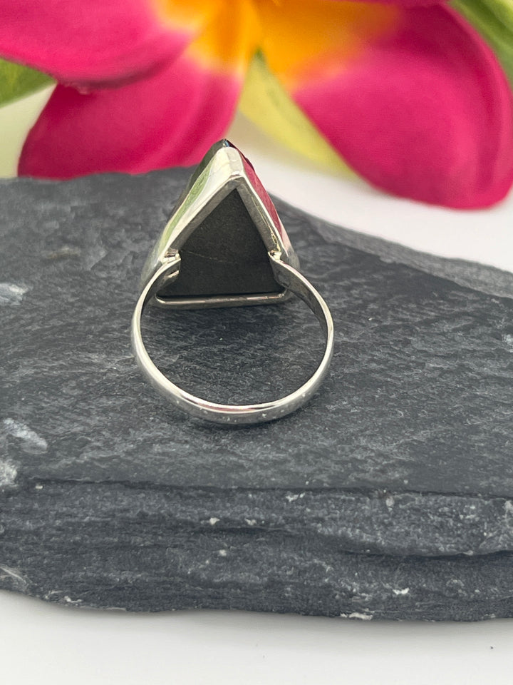 Titanium Druzy and 925 Sterling Silver Ring