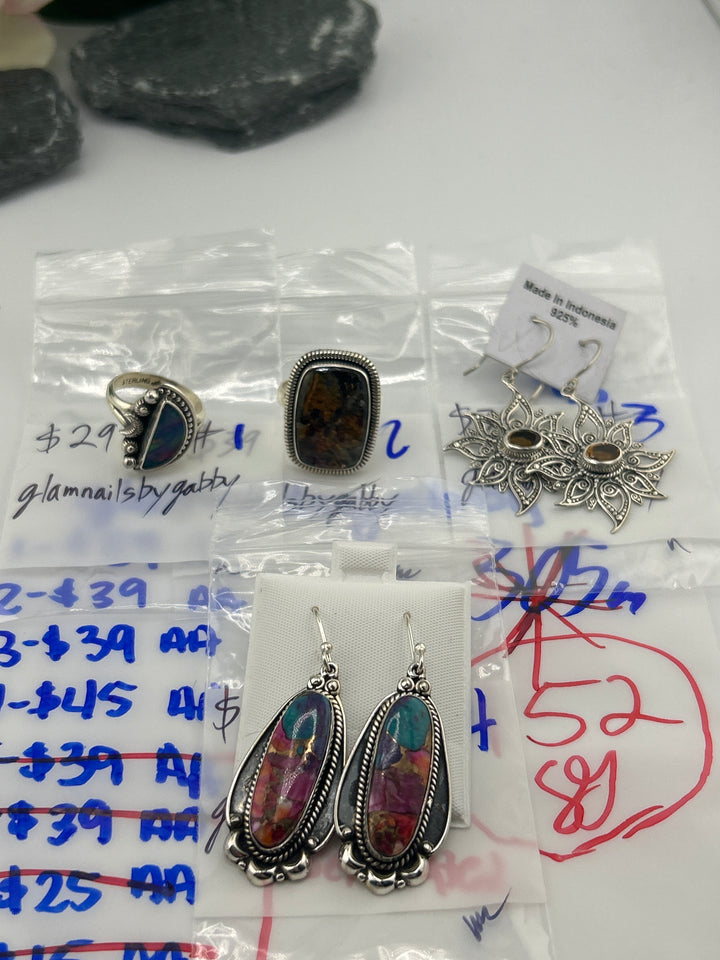 RESERVED FOR: glamnailsbygabby- 4/2/2025 Tiktok Live Show - 4 Sterling Silver Items