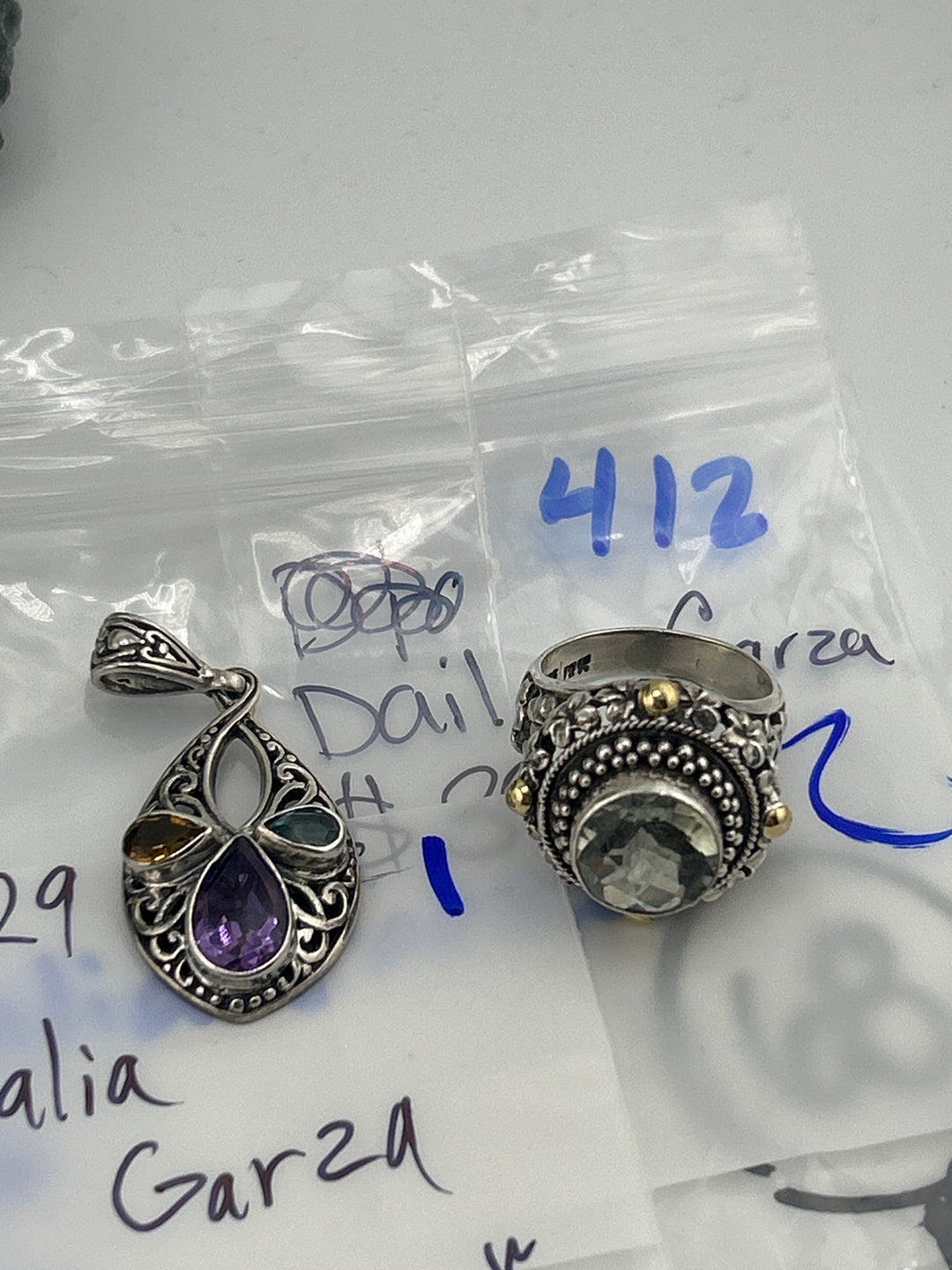 RESERVED FOR: Dalia Garza- 4/2/2025 Tiktok Live Show - 2 Sterling Silver Items