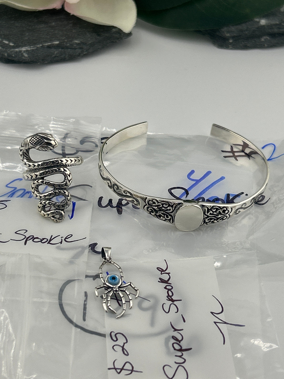 RESERVED FOR: Super_Spookie - 4/25/2025 tiktok Live Show - 3 Sterling Silver Items