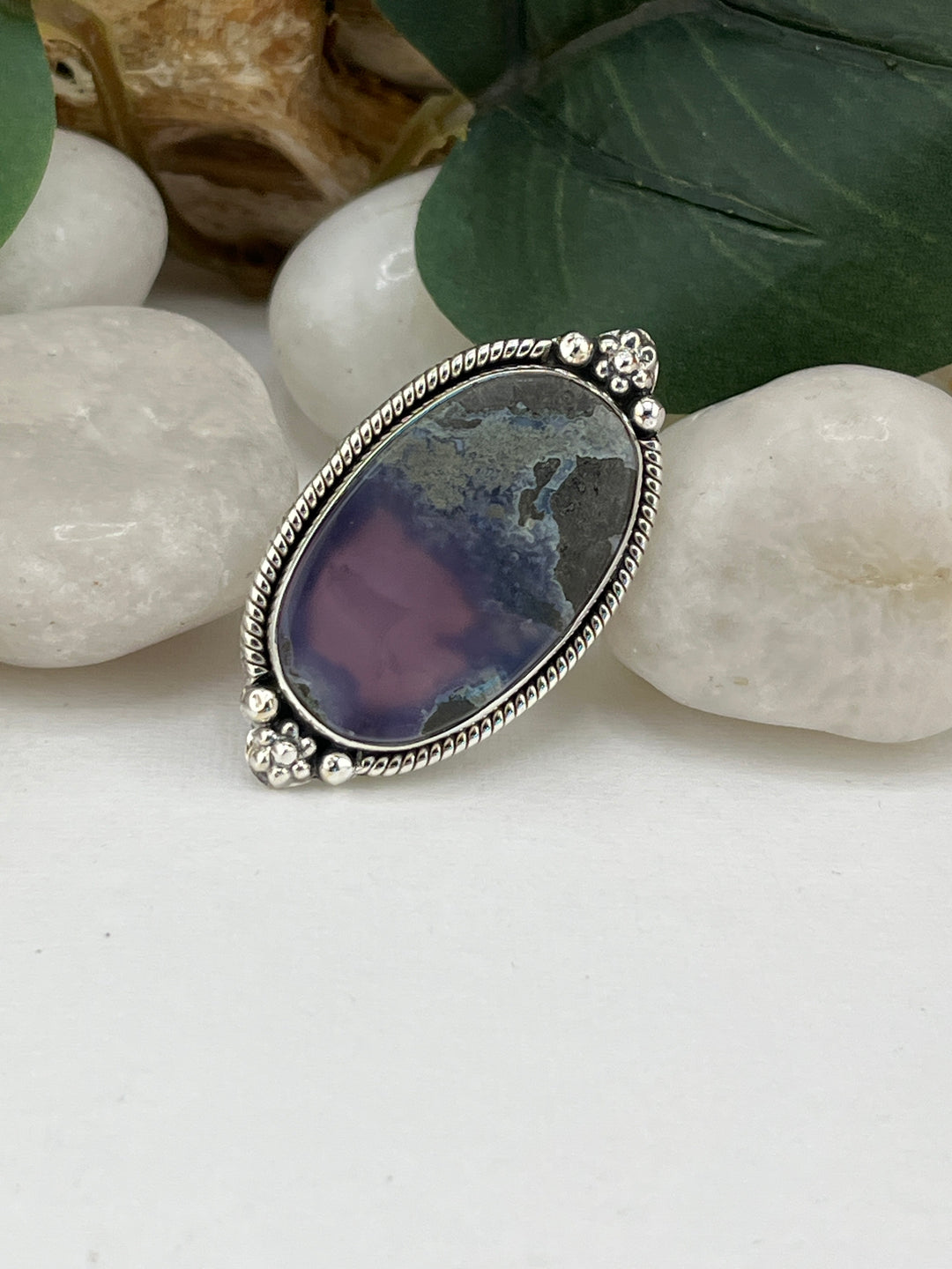 FB Purple Moss Agate Ring
