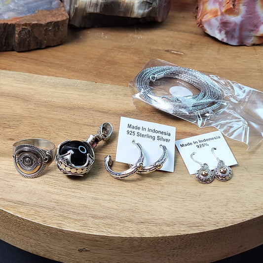 Bj- 5 Sterling Silver Items