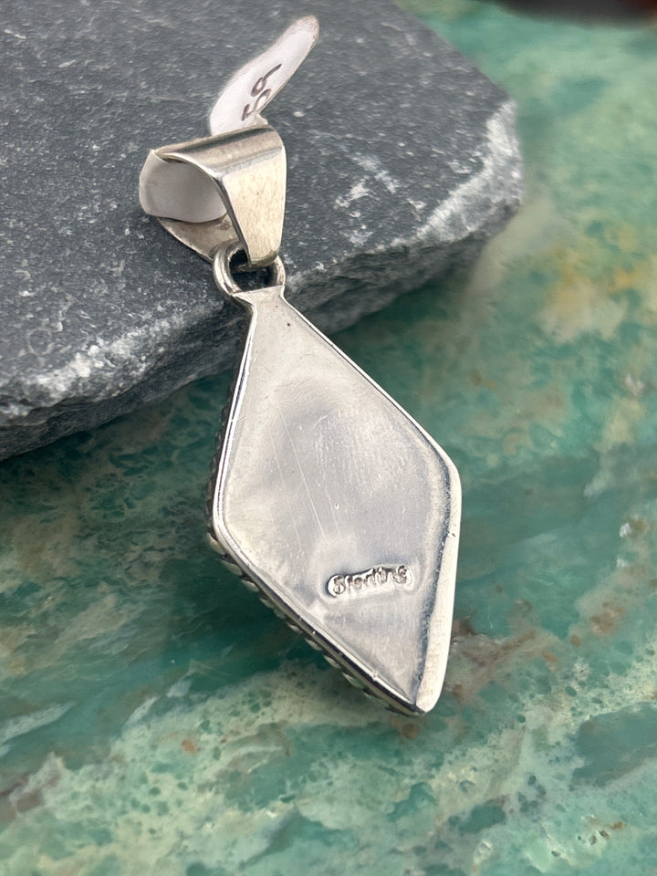 Regie 925 Sterling Silver Mosaic Multi-stone Inlay Pendant