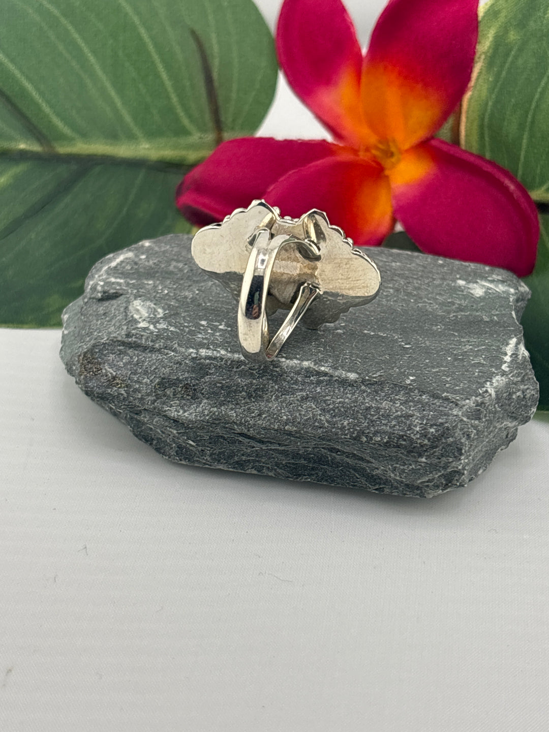 Spiny Oyster Copper Turquoise Ring Size 7