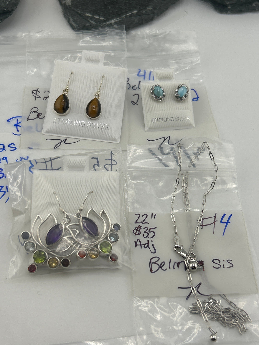 RESERVED FOR:  Belinda Sis- 4/17/2025 tiktok Live Show - 4 Sterling Silver Items