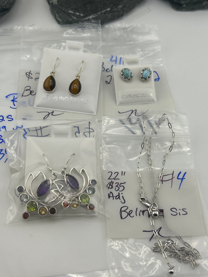 RESERVED FOR:  Belinda Sis- 4/17/2025 tiktok Live Show - 4 Sterling Silver Items