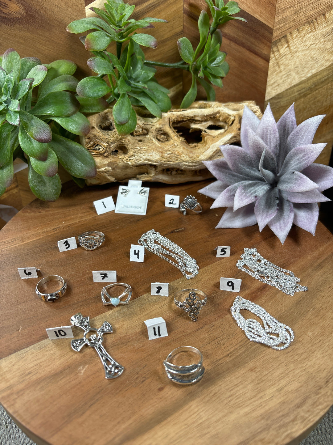 RESERVED FOR: Ruth Adedeji 8/1/24- 11 Sterling Silver Items