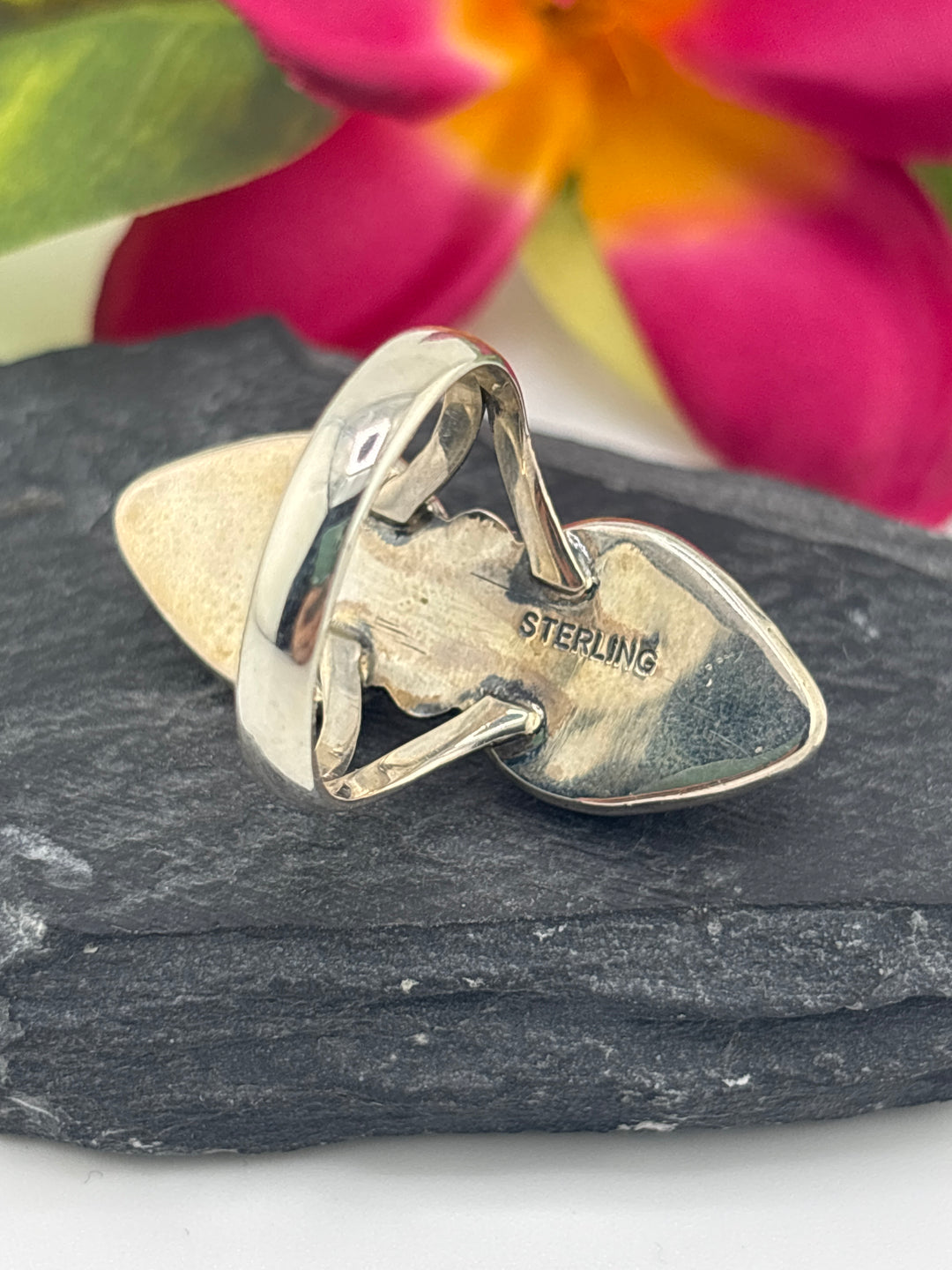 Turquoise and 925 Sterling Silver Ring Size 10.5