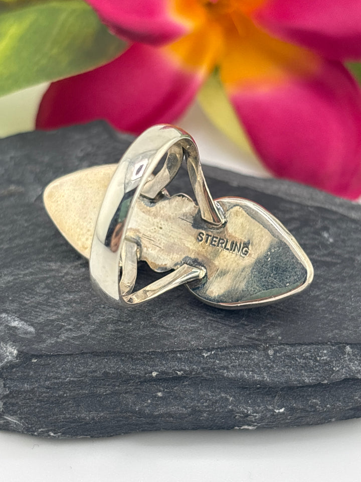 Turquoise and 925 Sterling Silver Ring Size 10.5