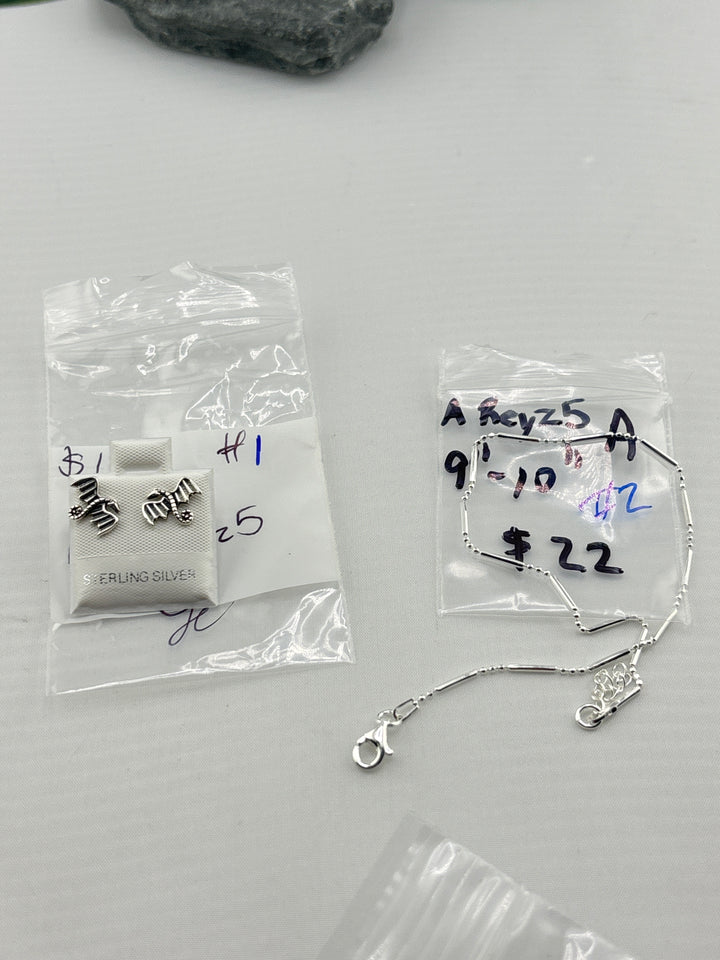 RESERVED FOR: A Reyz5- 4/10/2025 tiktok Live Show -2  Sterling Silver Items