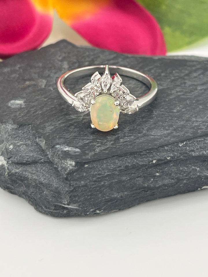 Ethopian Opal and 925 Sterling Silver Ring