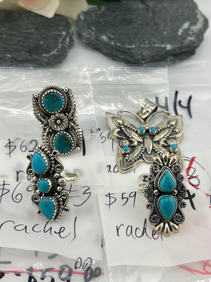 RESERVED FOR: rachel  4/4/2025 Friday App show Live Show -  4 Sterling Silver Items