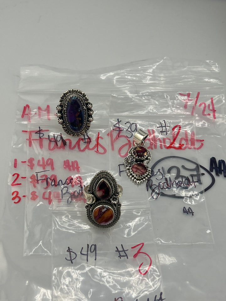 AM SHOW 48HR - RESERVED FOR: Frances Bodholdt - 7/24/2025 FL tiktok Live Show - 3 Sterling Silver Items
